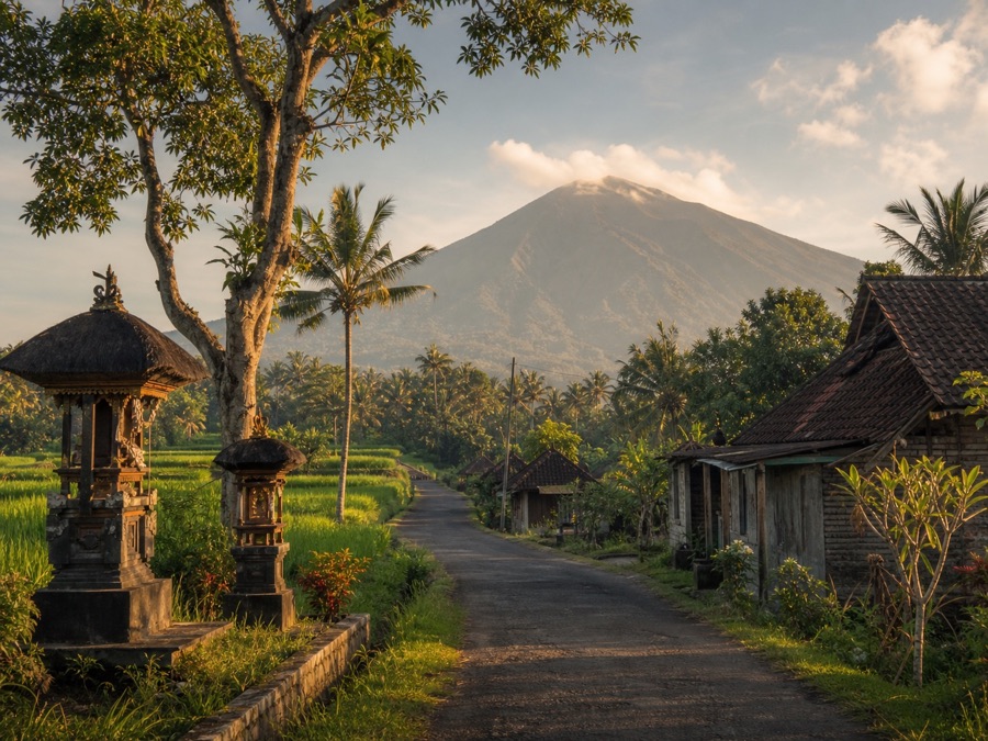 Quiet East Bali countryside route near Karangasem